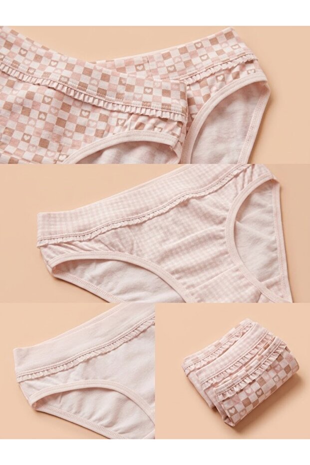 7015 Printed Girls' Underwear 5-Piece Set