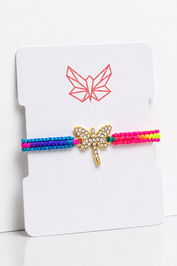 Black Red and Multicolor String Butterfly Dragonfly Infinity Symbol Figured Stone Bracelet Adjustable Women's Bracelet