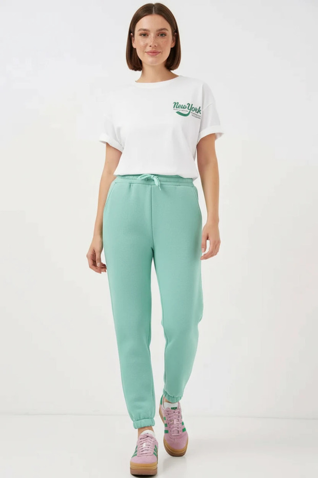 Women's High Waist Mint Sweatpants
