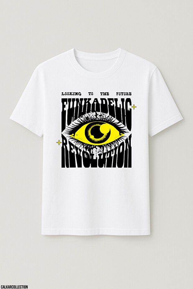 تيشيرت للجنسين كبير الحجم بتصميم Looking to the Future