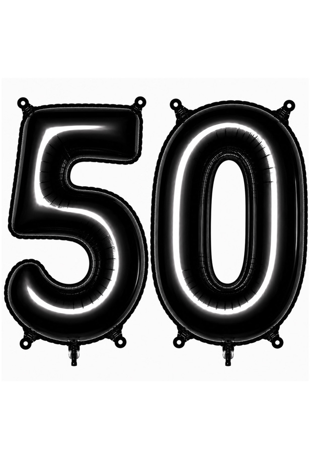 50 بالون فويلو أسود اللون (76 سم)