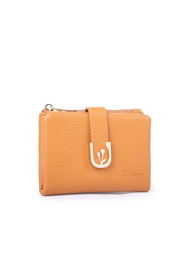 Women's Soft Textured Small Wallet with Card Holder, Brown