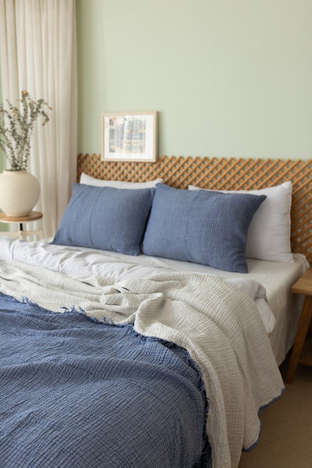 Muslin 100% Cotton Double Bedspread / Pike 230X240 cm