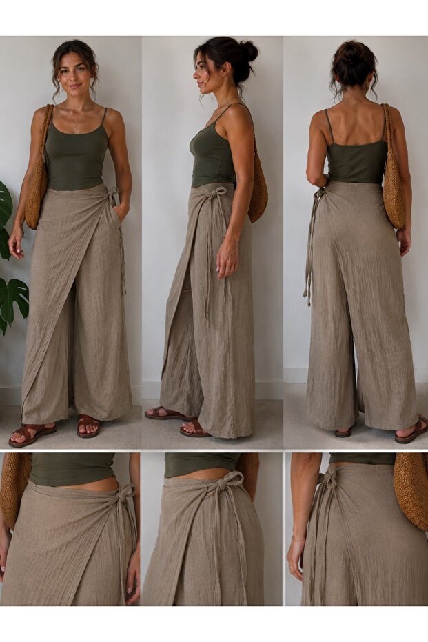 Liora Trouser Skirt | 100% Cotton Muslin Fabric