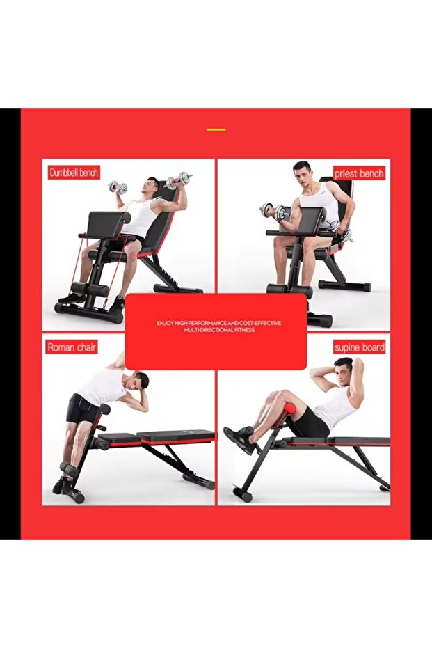 Adjustable exercise bench B230, foldable - 3