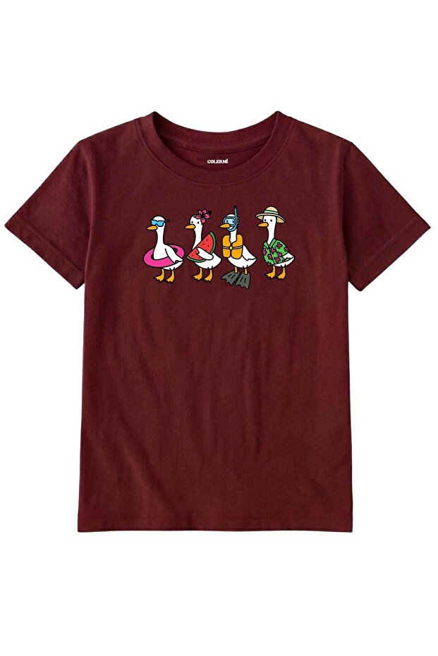Kids' T-Shirt – Summer-Themed Goose Design