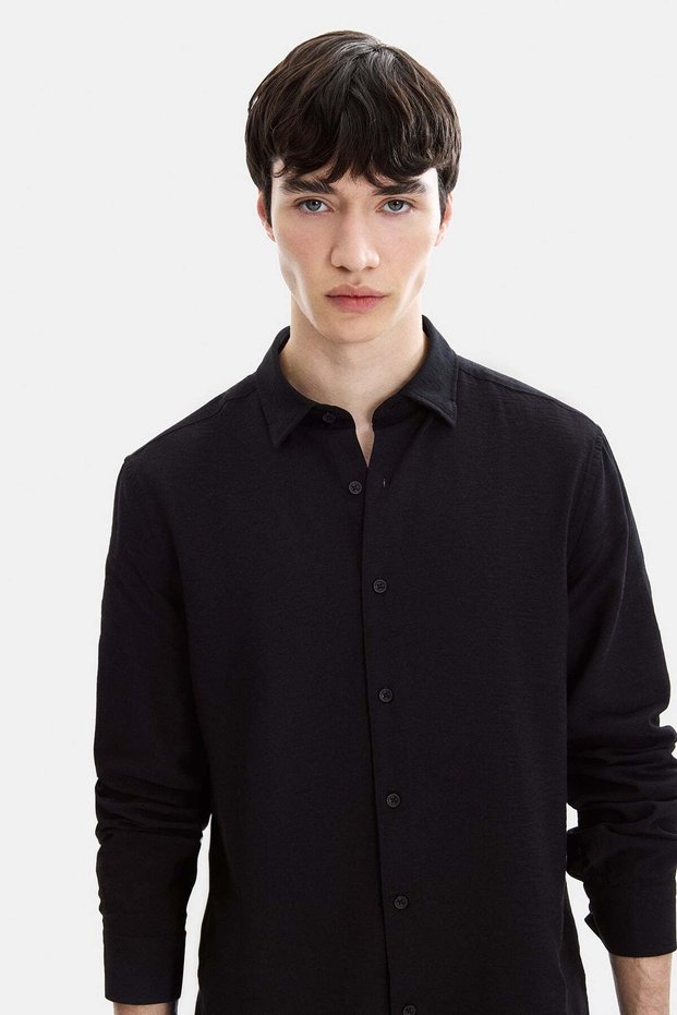 Black Men's Shirt B35S20018