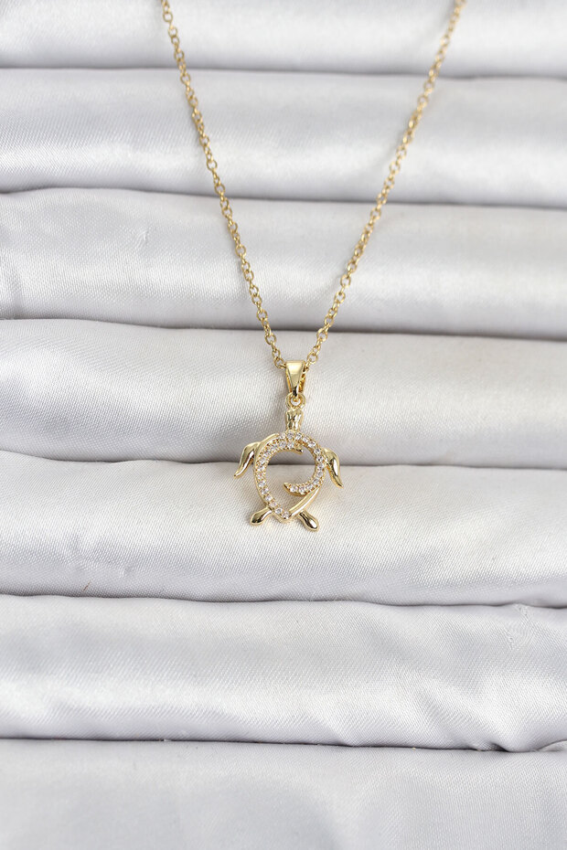 316L Steel Chain Gold Color Caretta Caretta Model Women's Necklace