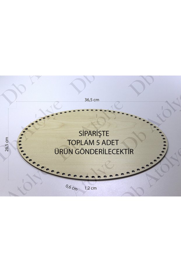 Bulk Ellipse Rattan Weave Plate 5 Pieces 26X36 cm Maple Color - Rattan Basket Base - Bamboo Weave - Supla