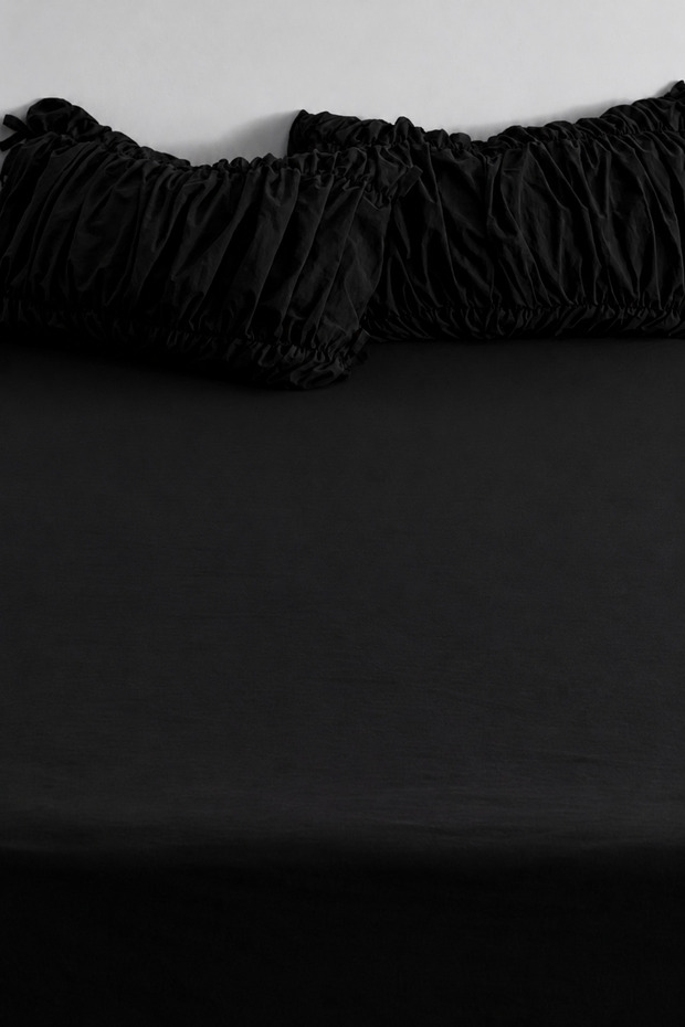 Drawstring Single Cotton Elastic Sheet & Pillowcase Set - 3