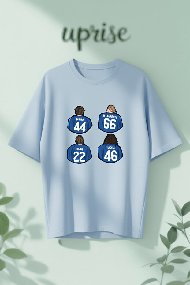 Off Campus Briar Logan Tucker Dean Garrett Printed Cotton Oversize T-Shirt