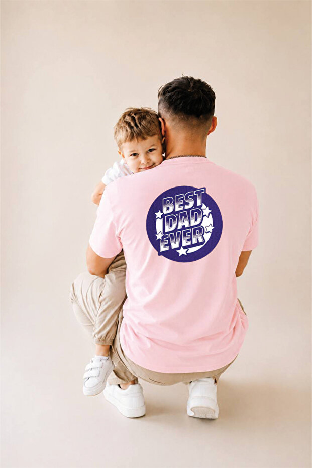 Father's Day Gift, Father-Child Combination, 100% Cotton Oversize T-Shirt