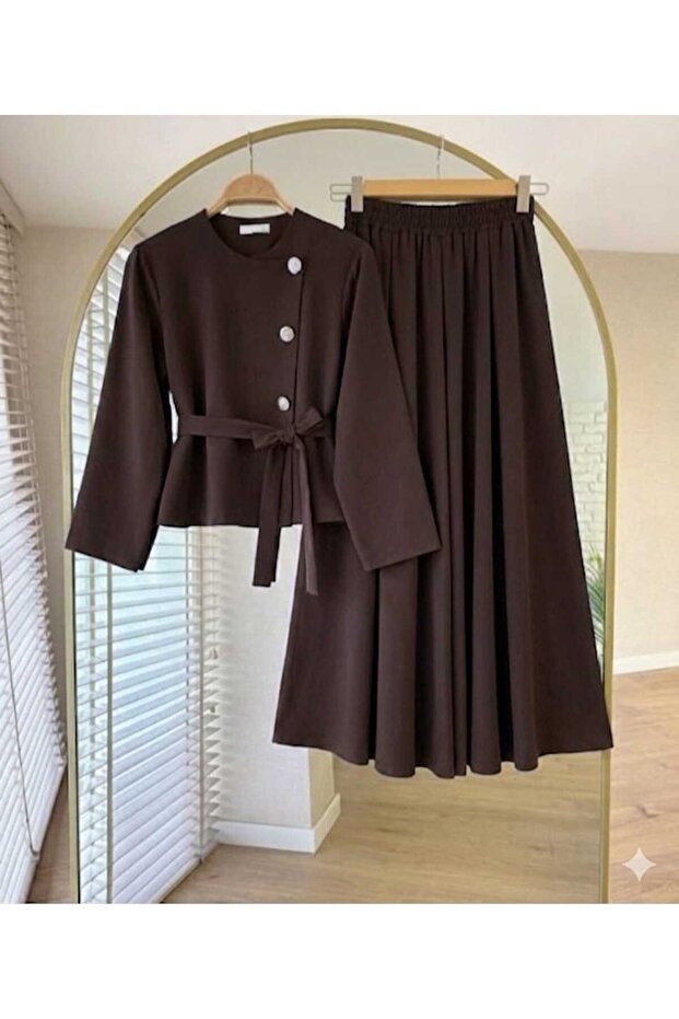 Almeda Skirted Double Suit