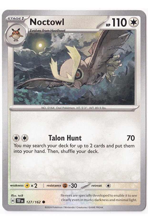 Noctowl 127/162 - Temporal Forces - Kart (Mint)