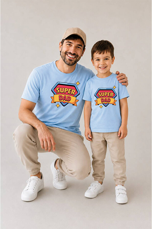 Father Son Combination Sold as a Single Item 100% Cotton Oversize T-Shirt Father's Day Gift
