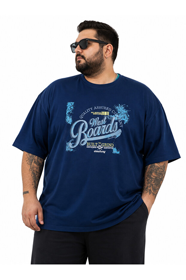 Large Size Cotton Comfortable Fit Daily Use Crew Neck Men's T-Shirt
