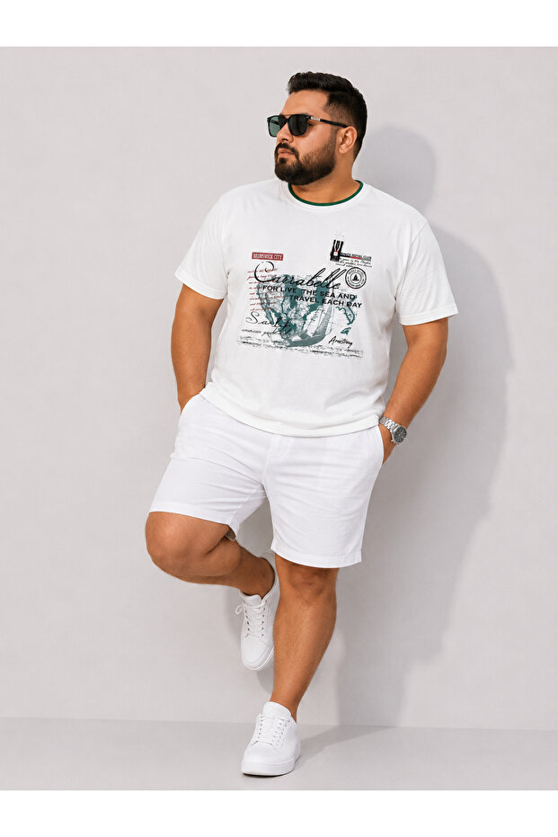 Large Size Cotton Comfortable Fit Daily Use Crew Neck Men's T-Shirt