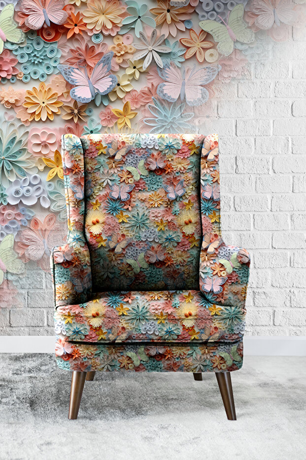 Botanik 01 Digital Printed Upholstery Sofa Fabric, Good Quality, Resistant to Stretching and Fading