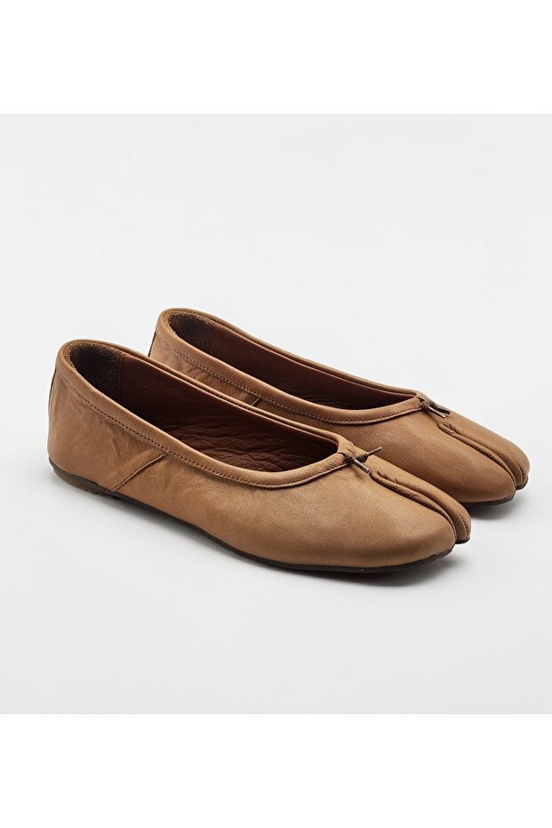 Women's Genuine Leather Flip-Flops Ballet Flats