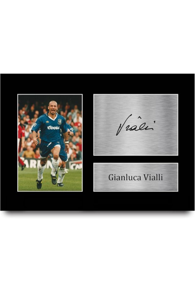 A4 Gianluca Vialli Gifts Printed Signed Autograph Picture for Football Fans and Supporters
