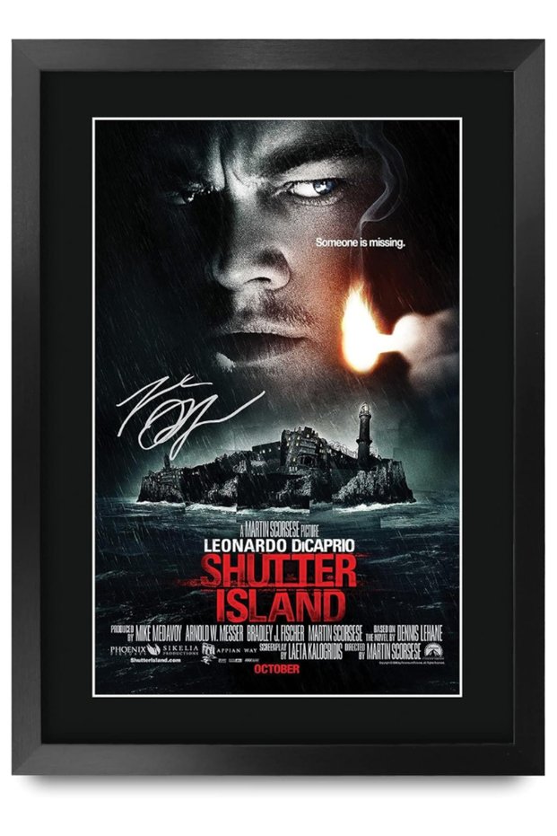 Shutter Island A3 Framed Signed Printed Autographs Picture Print Photo Display Gift For Leo Dicaprio Film Fans