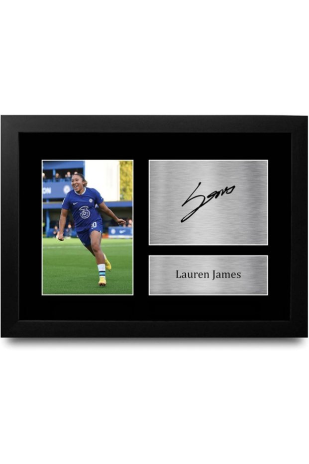 FR A4 Lauren James Chelsea Gifts Printed Signed Autograph Picture for Football Fans and Supporters - A4 Framed
