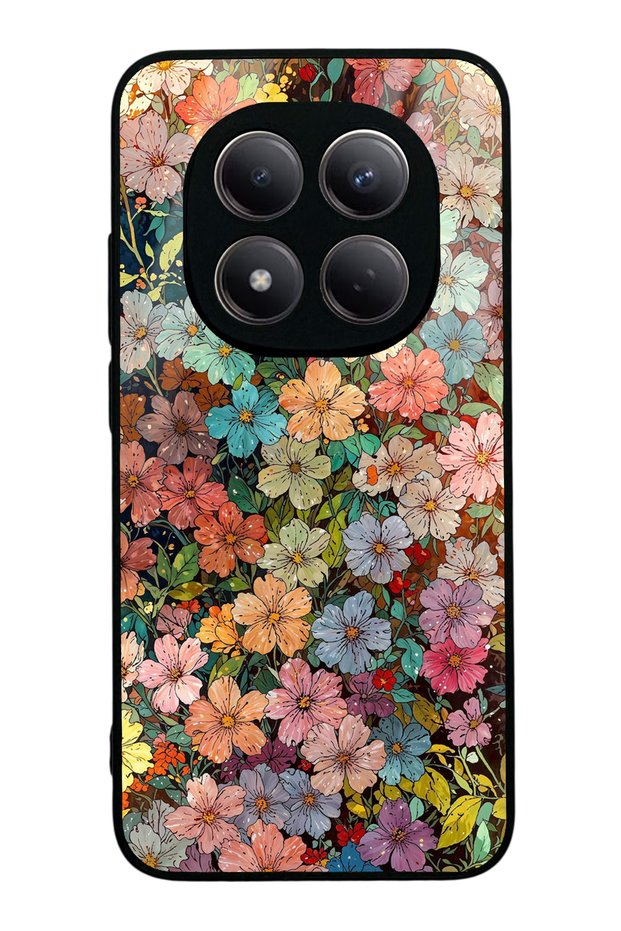 Xiaomi Redmi Note 15 Pro Glossy Phone Case with Floral Tapestry Design