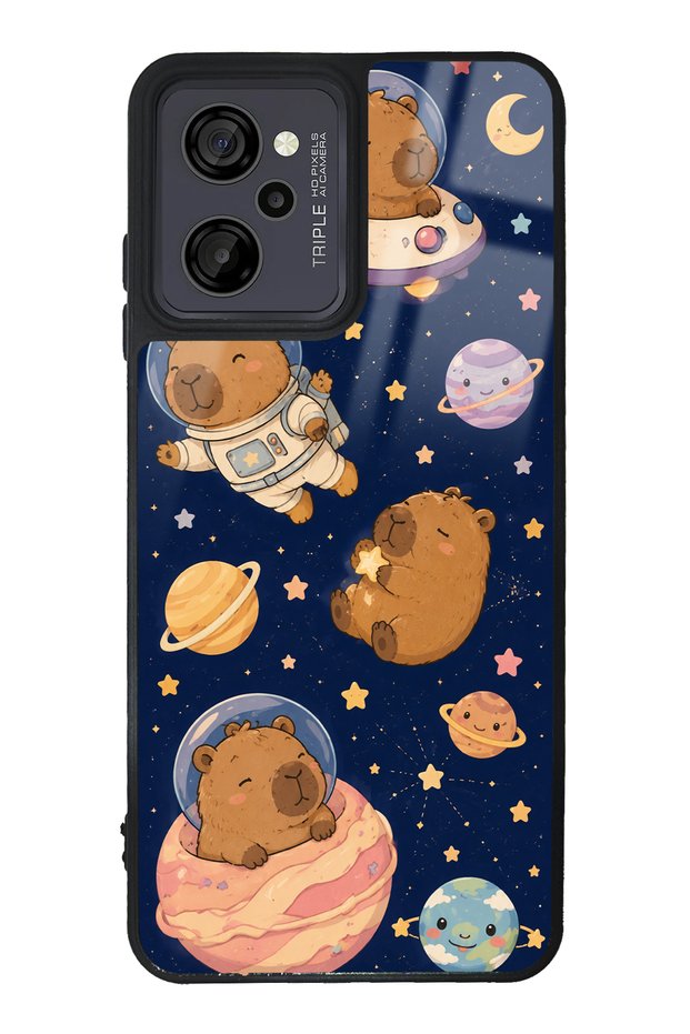 Casper M40 Glossy Phone Case with Cosmic Capybara Design