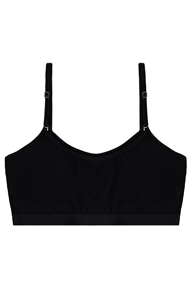 Basic Padded Bustier for Girls 10-12 Years Old - Black