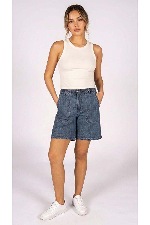 Sunny Ease Mid Rodeo Women's Jean Shorts