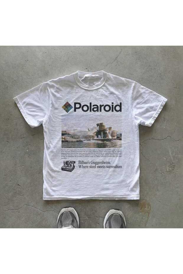 Polaroid Printed Unisex Oversize T-Shirt