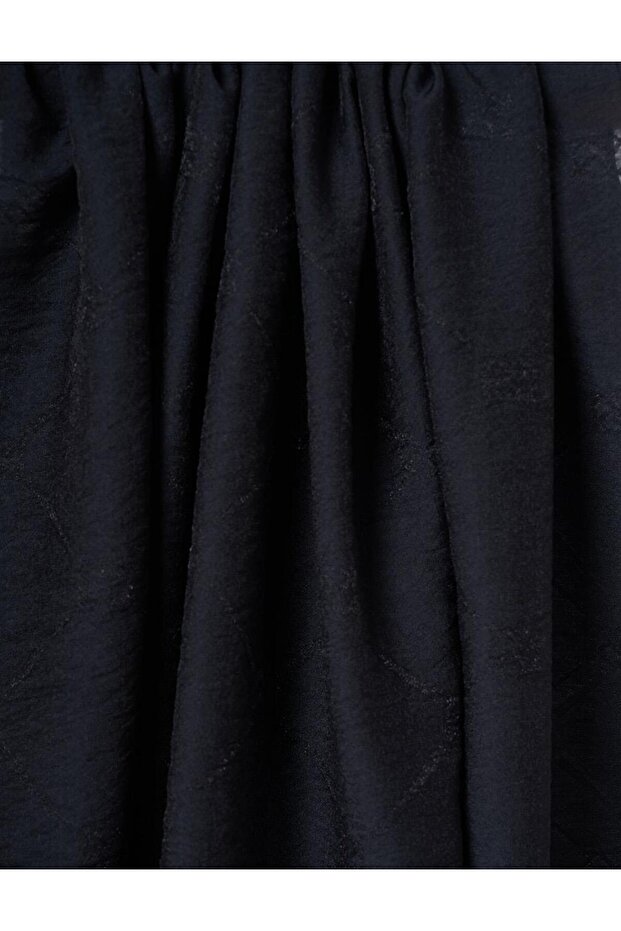 Monogram Pattern Viscose Shawl Black - 2