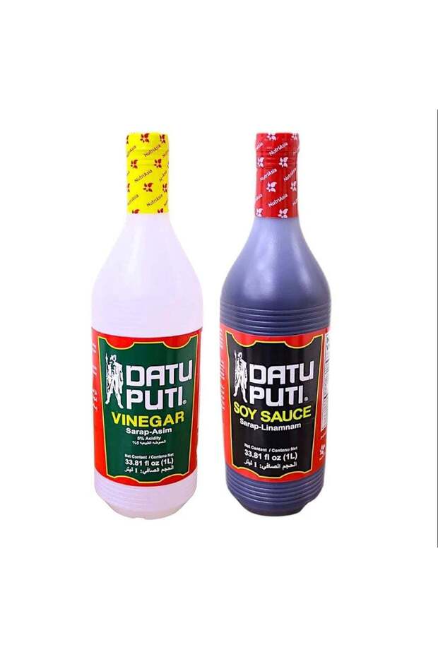 Datu Black Soya Sauce 1Ltr And White Vinegar Value Pack 1Ltr- 2Ltr