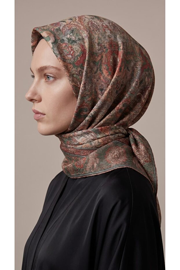 وشاح صيفي منقوش (80% فيسكون، 20% تانسل)