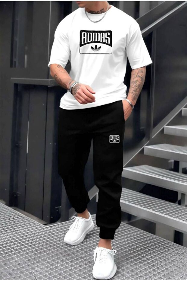 Unisex Black Set – Oversized T-Shirt with Butterfly Print and Comfortable Pants Set – 3XL, 4XL, 5XL 6XL