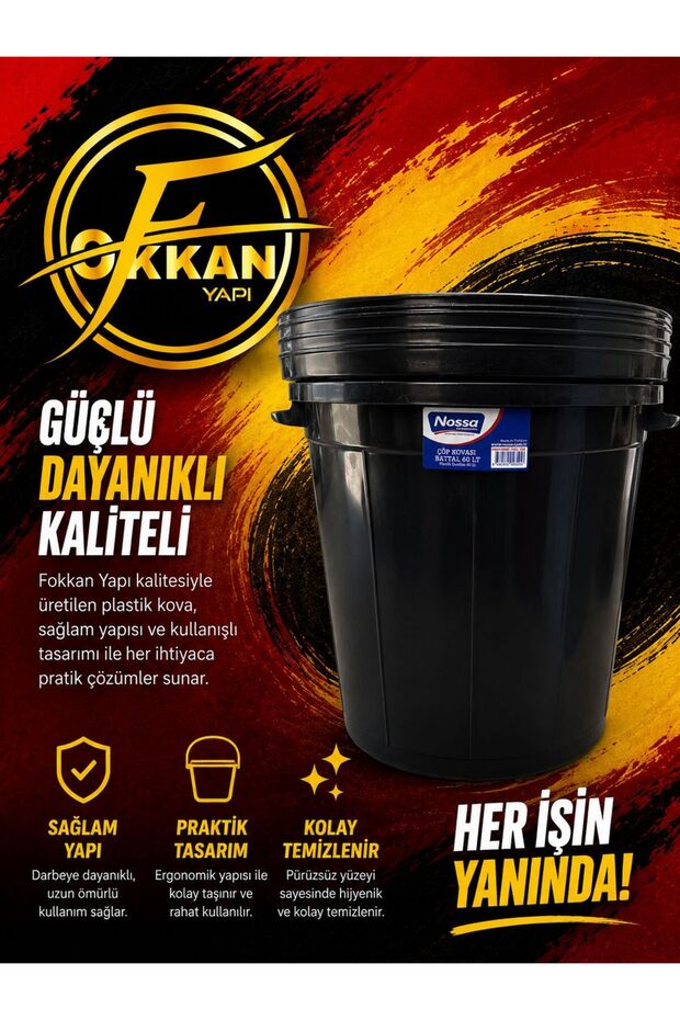 Professıonal Çöp Kovası Battal 50LT