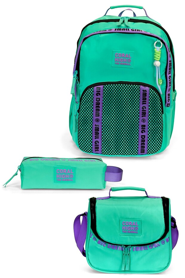 Water Green 3-Piece School Bag Set Set0124407