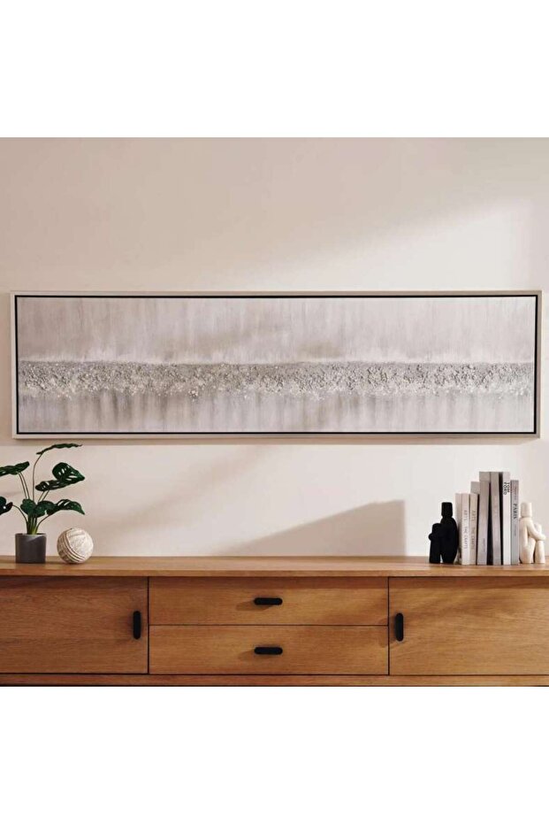 Tinsel Town Framed Canvas Art 180x50cm - Silver