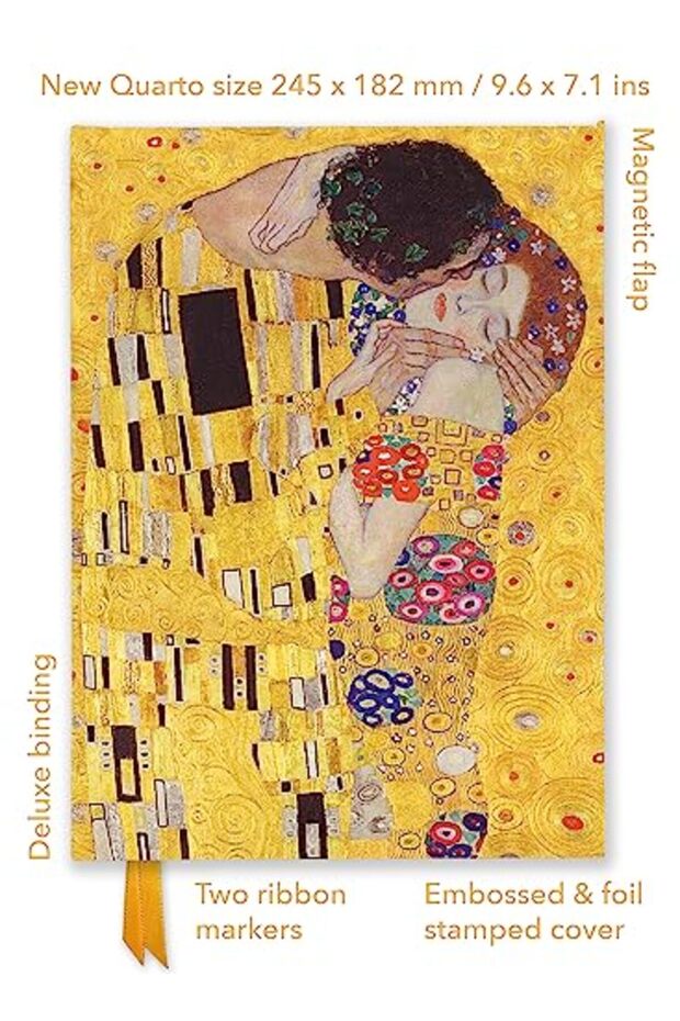 Gustav Klimt: The Kiss (Foiled Quarto Journal)