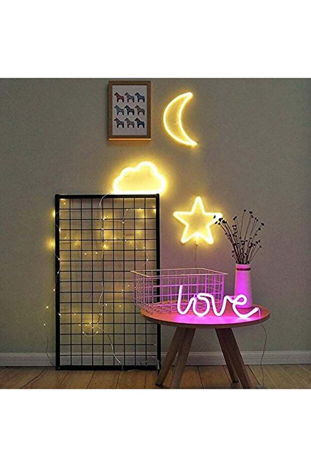Love Decorative Light Pink/White 35 x 13cm