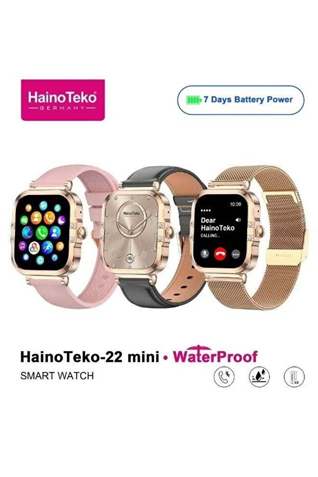 Haino Teko Mini Waterproof Smart Watch for Ladies with Vibrant AMOLED Display