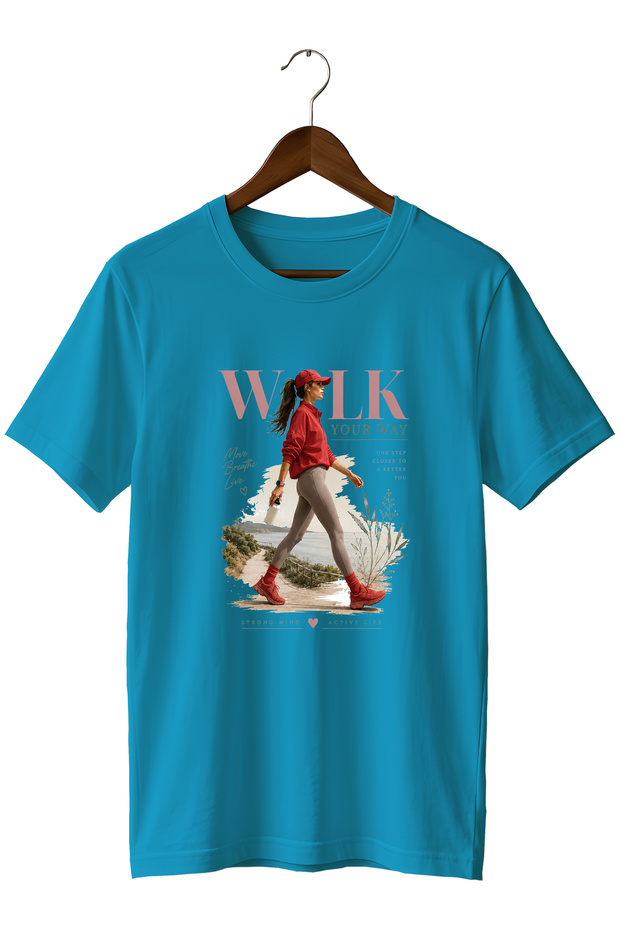 Hiking Themed Trekking Printed T-Shirt Sports T-Shirt