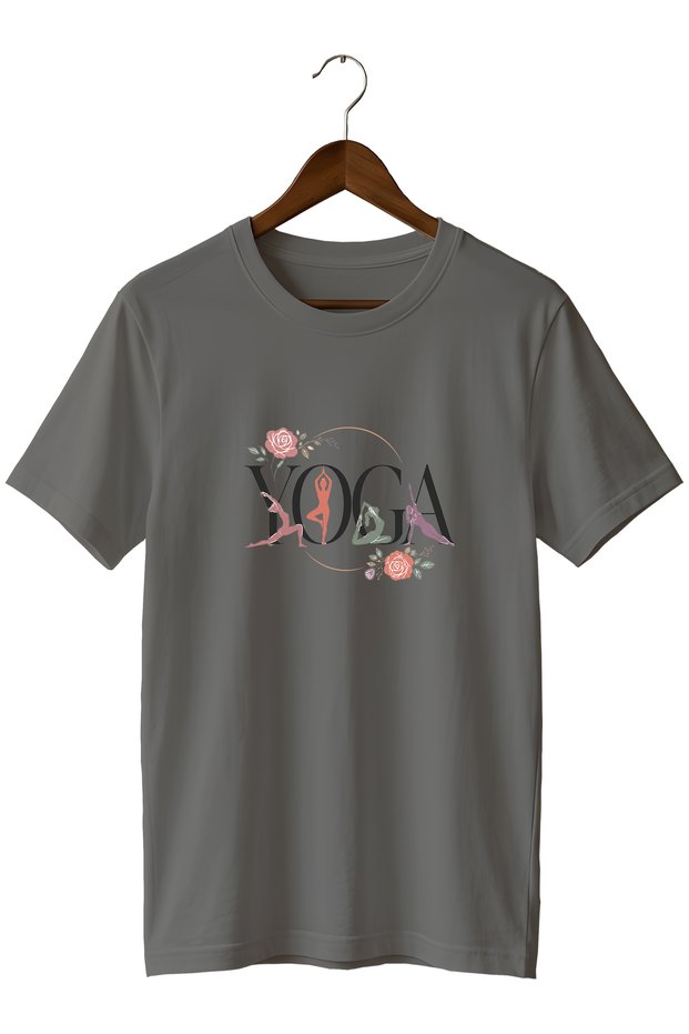 Floral Yoga Printed Training T-Shirt Sports T-Shirt