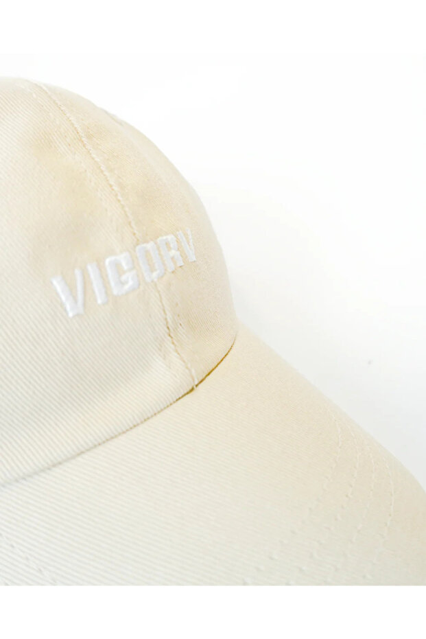 Cream Ecru Unisex Hat Adjustable Metal Buckle Logo Baseball Cap Daily Cap