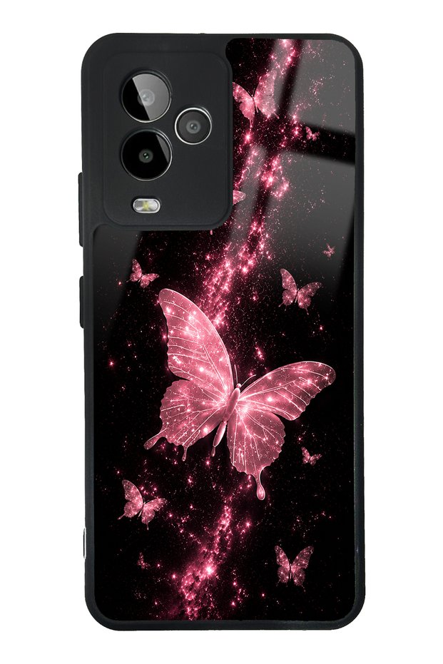 Gm 24 Pro Pink Galaxy Butterfly Design Glossy Phone Case