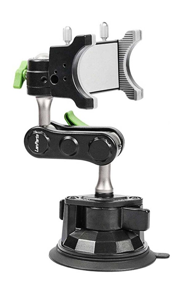 Universal Ball Head Car Phone Mount – 360° Rotating Suction Cup Holder with Adjustable Arm