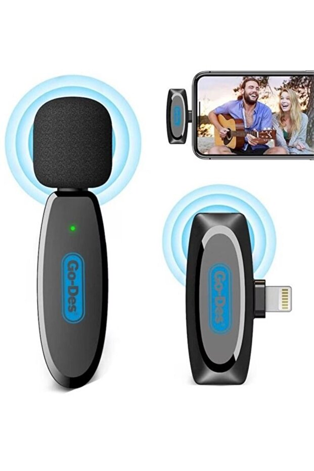 Professional Wireless Digital Microphone for Iphone, Black