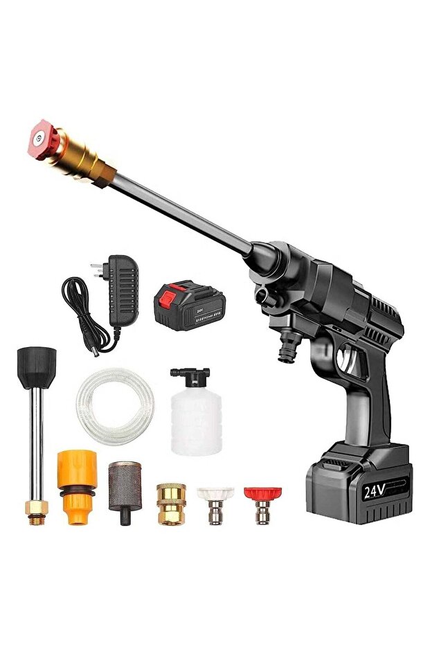 24V Portable Cordless Pressure Washer, 5600mAh Mini Lithium Battery Powered
