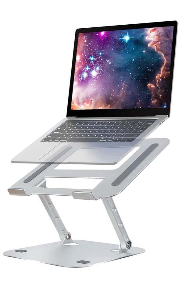 Multi-Angle Adjustable Laptop Holder Stand for Desk, Aluminum Ergonomic with Heat-Vent