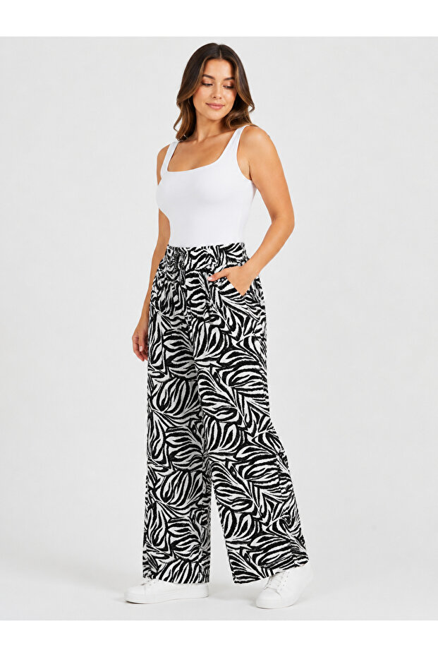 Women's Viscose Fabric Summer Thin Patterned Pants